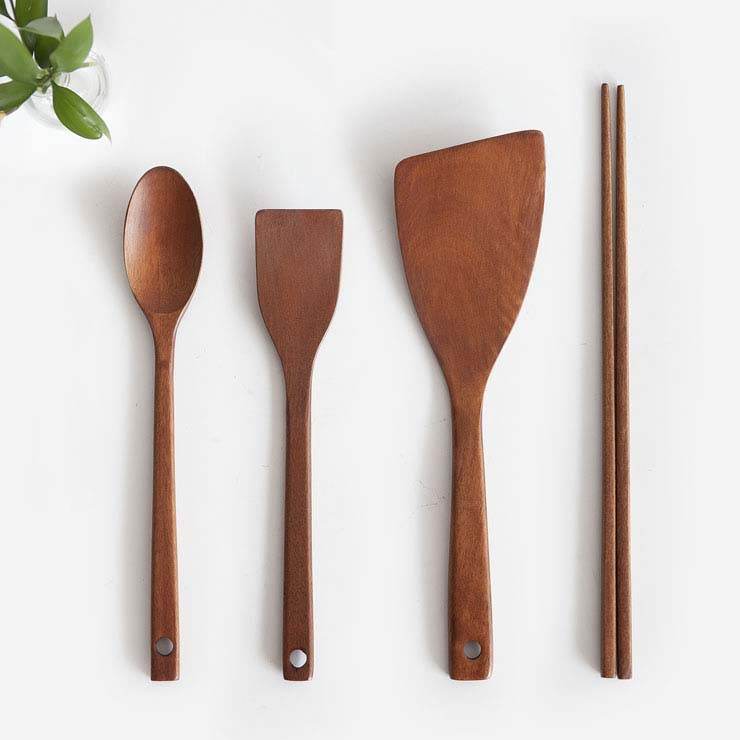 Wooden Cooking Utensil - 4 Piece SET - Lets Eatscape