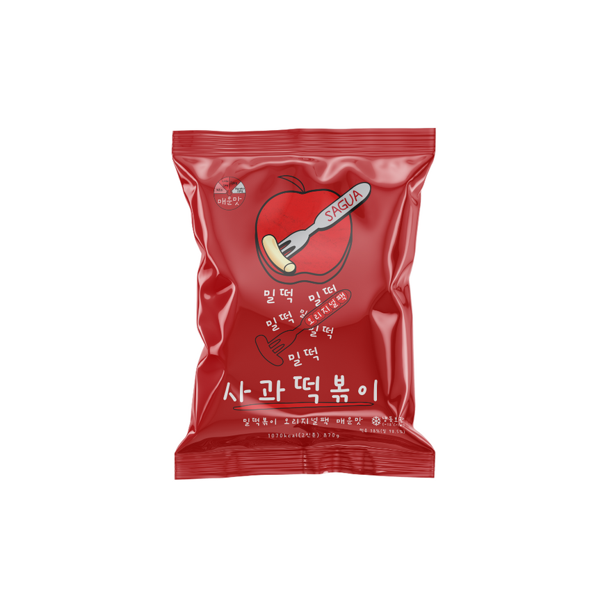 Sagua Teokbokki Meal Kit Wheat Tteok Spicy Flavor 밀떡 매운맛