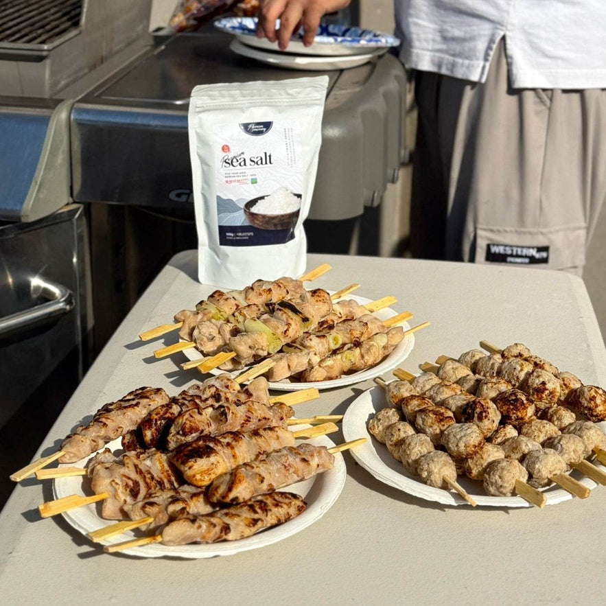 Salt-Grilled Chicken Meatball Skewers 10pc (소금구이) 치킨미트볼 꼬치 10개 - Lets Eatscape