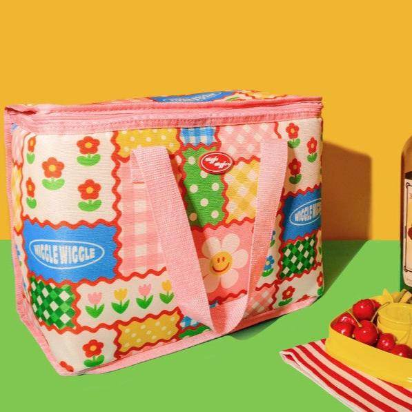 Smile Garden Cooler Bag (S,L size) PINK 2pc SET - Lets Eatscape