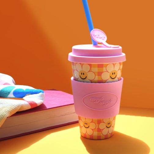 Bamboo Eco Mug Cup - Smile We Love Check - Lets Eatscape