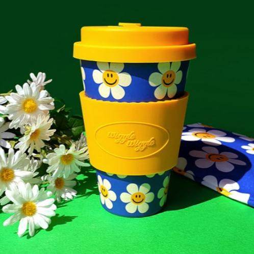 Bamboo Eco Mug Cup - Smile We Love Check - Lets Eatscape