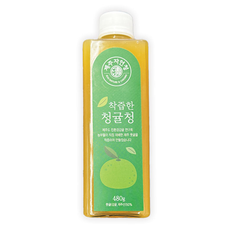 Freshly Pressed Cheonggyul Syrup 제주 자연청 착즙한 청귤청 480g