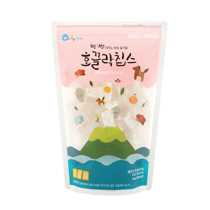 Hokklak Chips Jeju Grain Snack 호끌락칩스 제주보리 스낵 60g