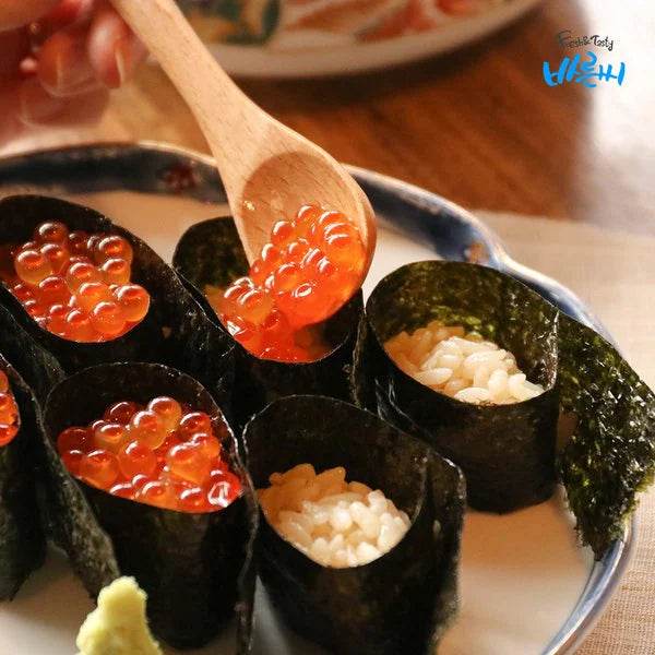 Yuzu Aged Salmon Roe Eggs (가쓰오유자 숙성 연어알장(IKURA)) - Lets Eatscape