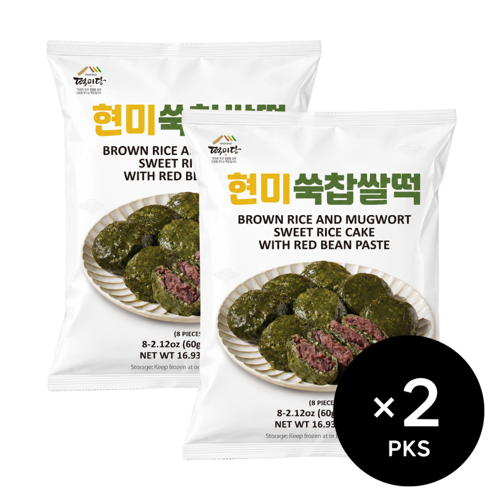 Low-Sugar Brown Rice Mugwort Chapssaltteok (16.9oz × 2pks)