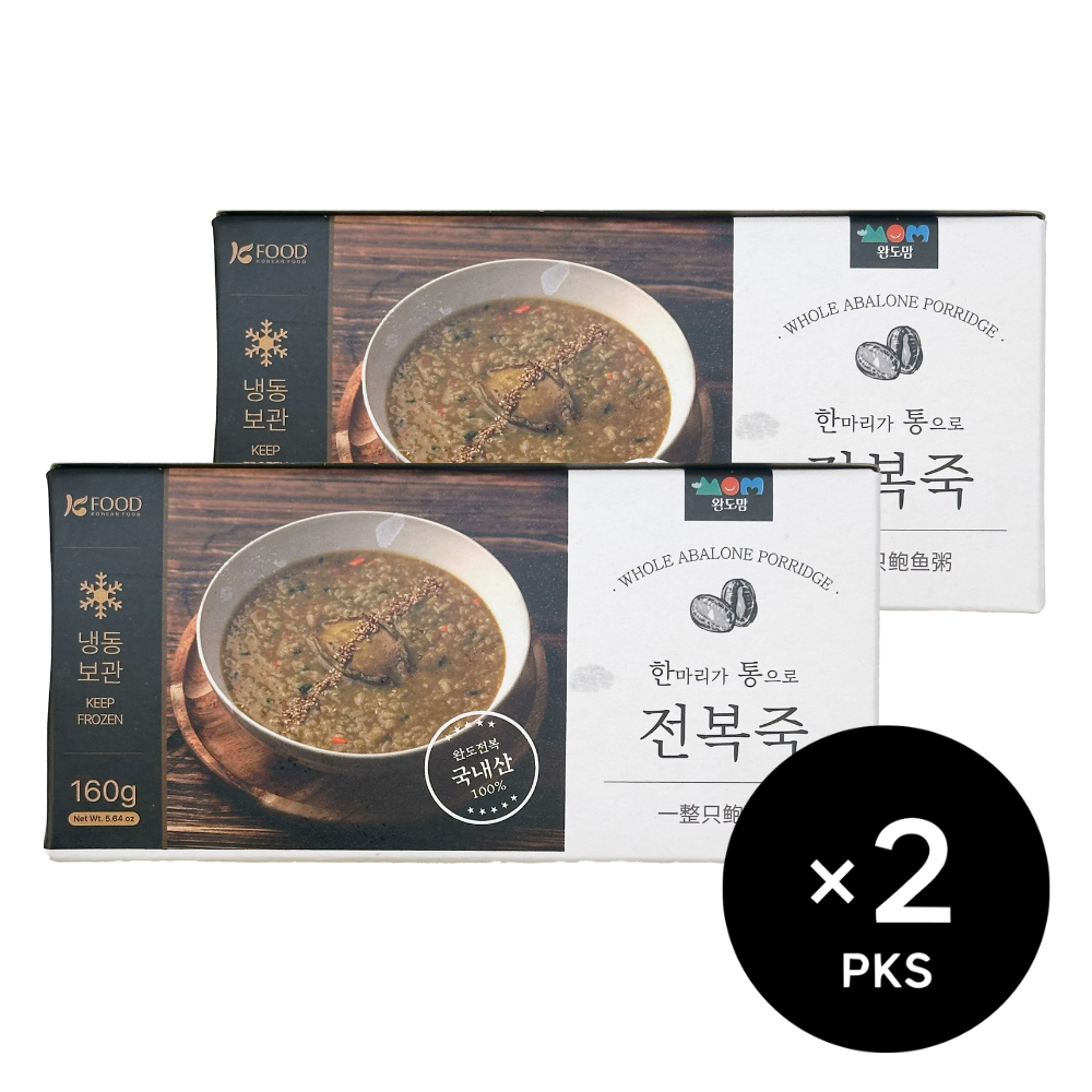 한마리가 통으로 완도 전복죽 × 2팩 (160g × 2pks)