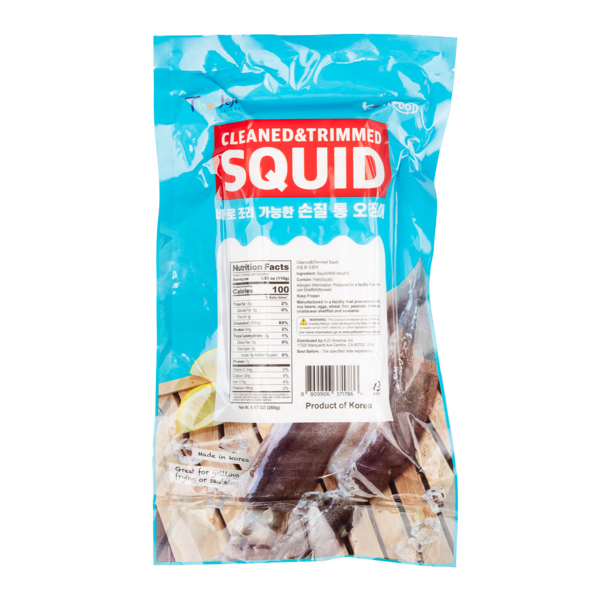 The Jeju Island Cleaned &amp; Trimmed Squid (260g × 2pks)
