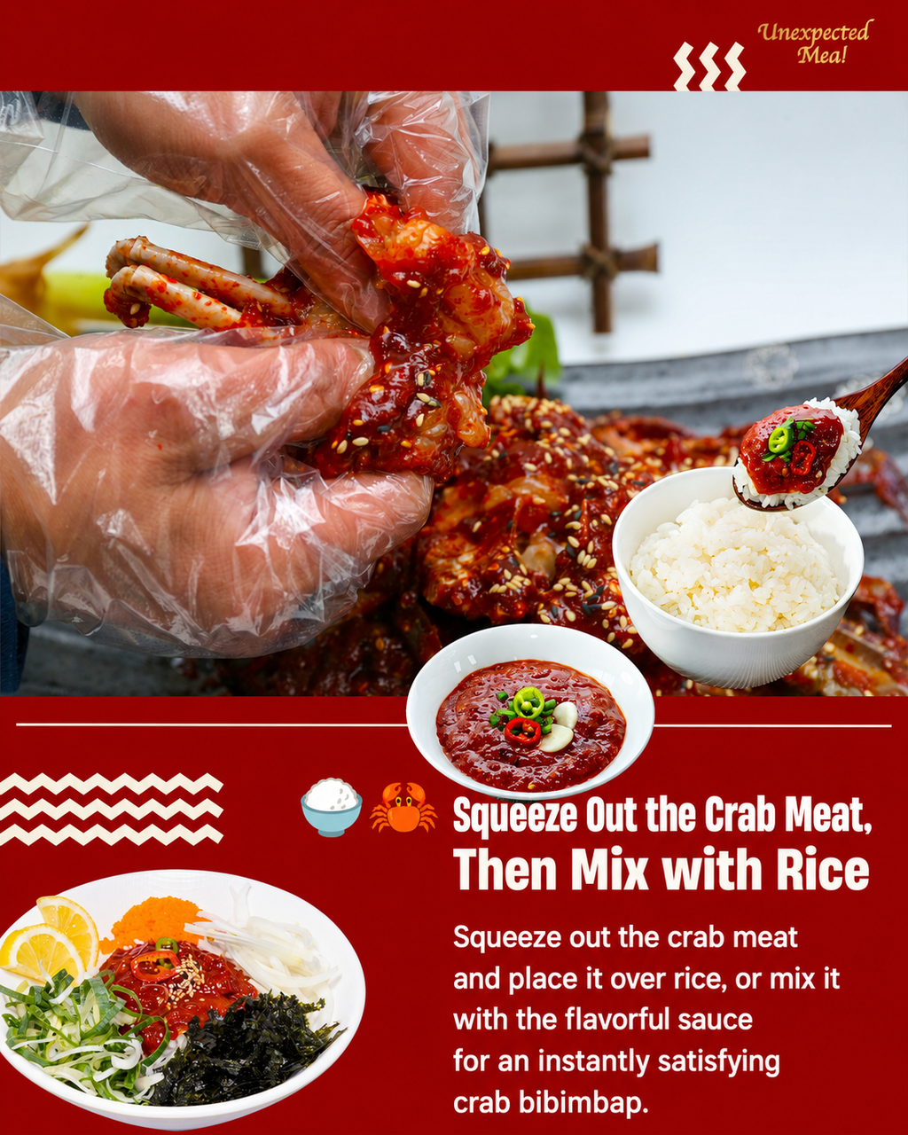 Spicy Marinated Crab 100% Korean Crab (450g)