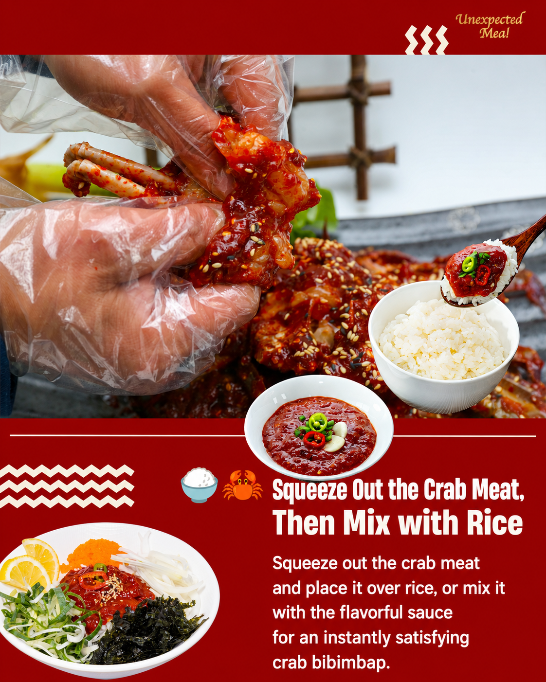 Spicy Marinated Crab 100% Korean Crab (450g)