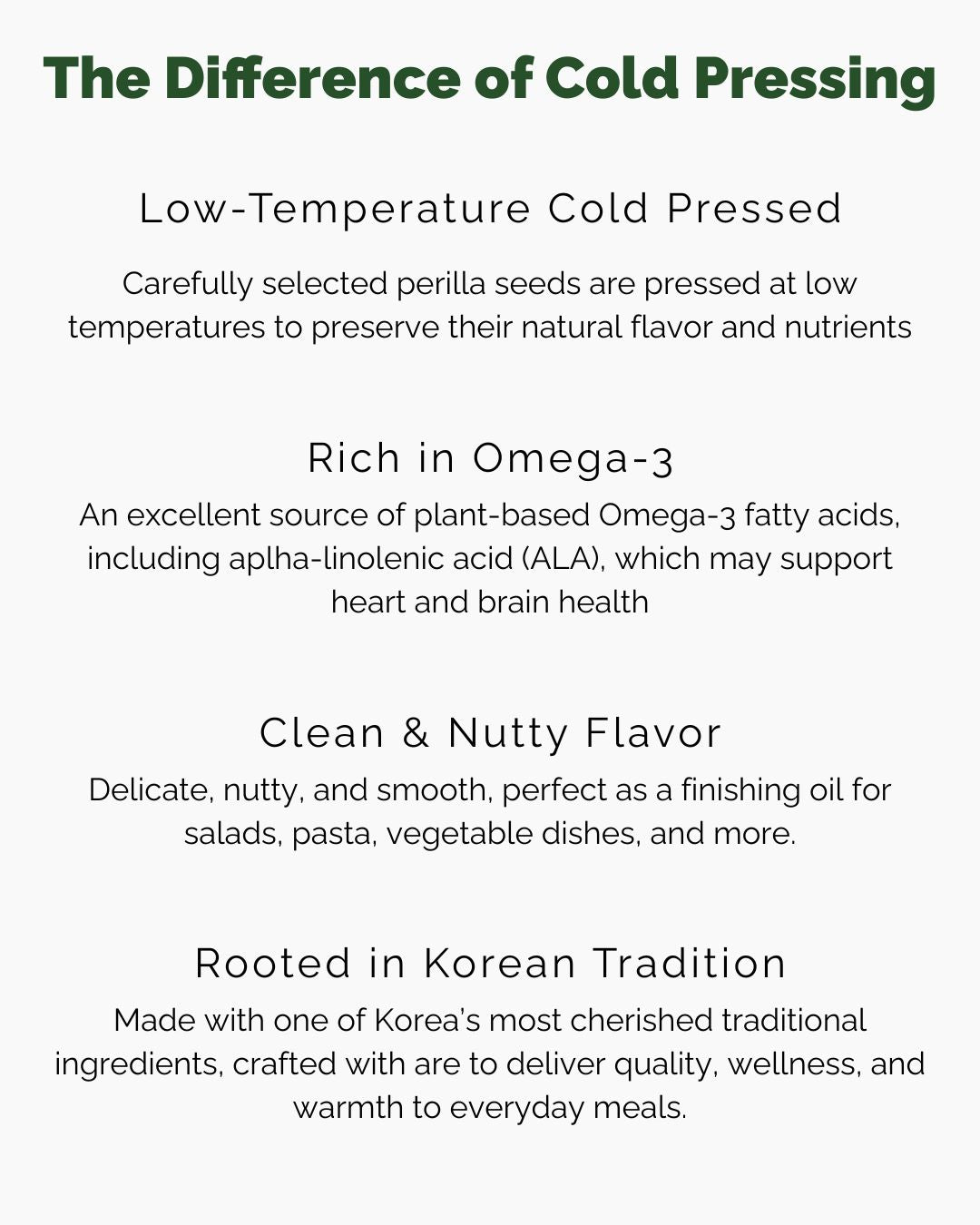 Premium Cold-pressed Fresh Perilla Oil