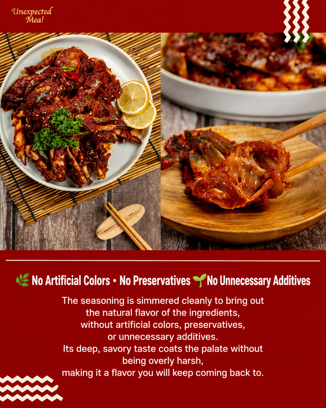 Spicy Marinated Crab 100% Korean Crab (450g)