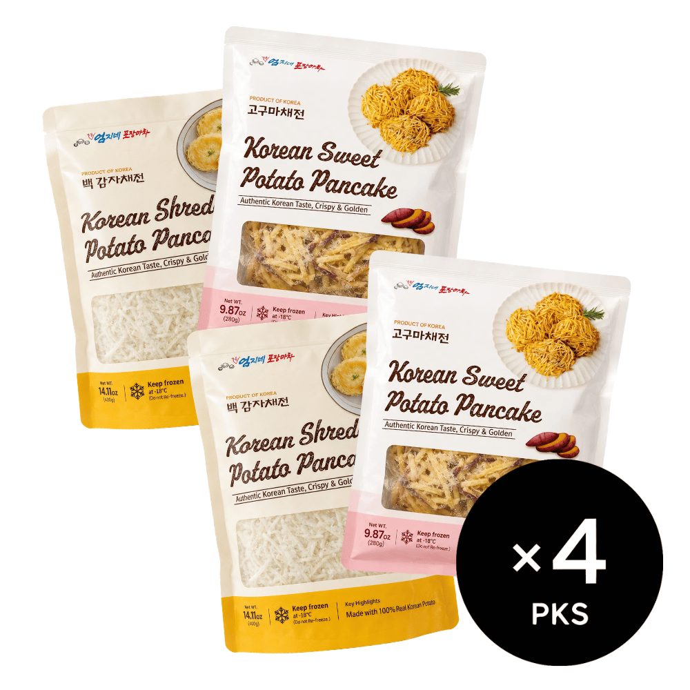 [2+2] Shredded Jeon (Chaejeon) Potato & Sweet Potato (9.87oz × 4pks) - 10/23 ~ 10/31 Limited