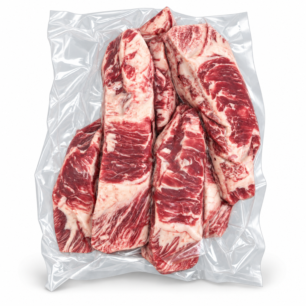 American Wagyu Rib Finger Meat, vacuum-sealed package