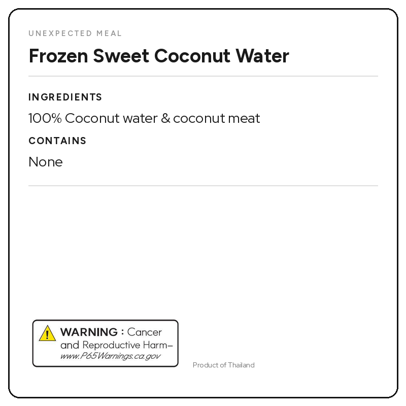 Frozen Sweet Coconut Water (220ml x 4pks)