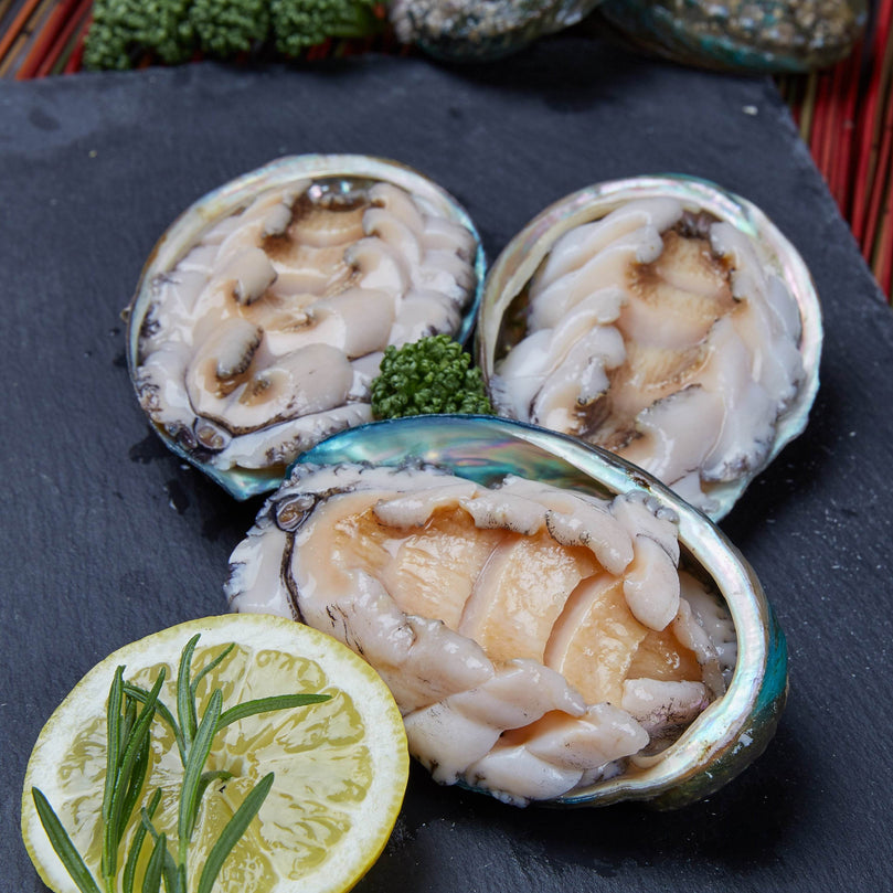 Sashimi Grade Steamed Abalone from Korea (사시미그레이드 완도 특대전복회 (12-13미) - Lets Eatscape