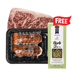 Surf & Turf Set - Lobster Tails (2 Tails) + Australian Wagyu NY Strip (14oz) + FREE Herb Sea Salt Grinder - 10/23 ~ 10/31 Limited