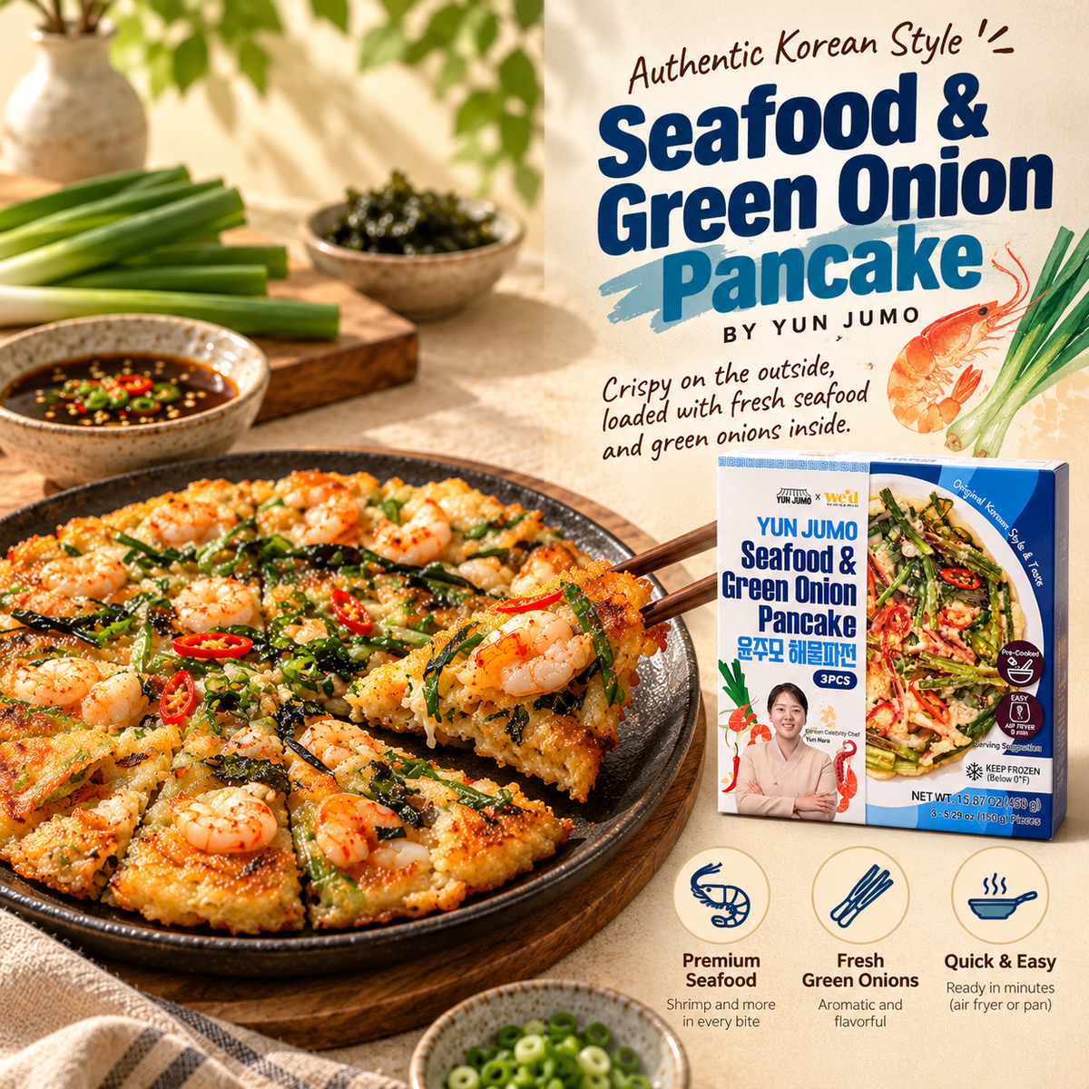 Yun Jumo's Seafood Pajeon, Korean Scallion Pancake