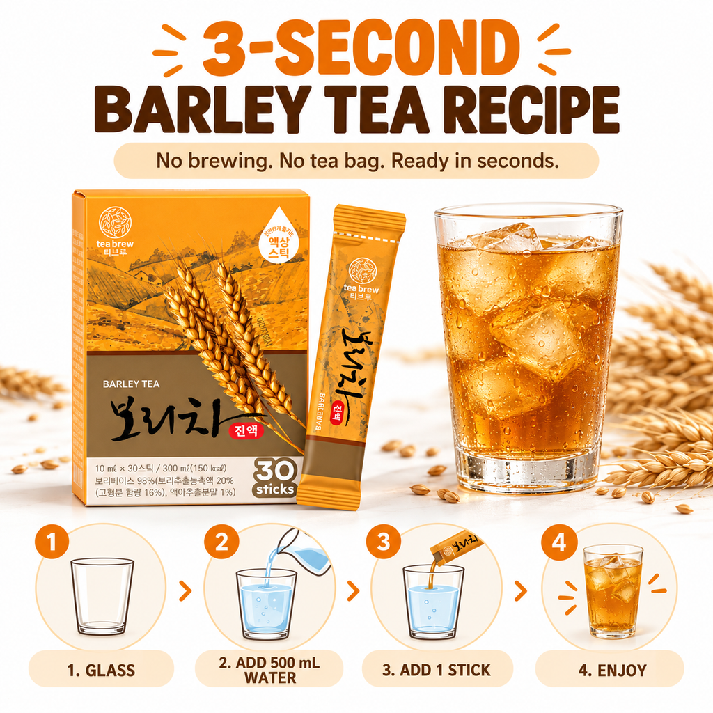 McNulty Tea Brew Korean Tea Concentrate Sticks (10mL × 30 Sticks)
