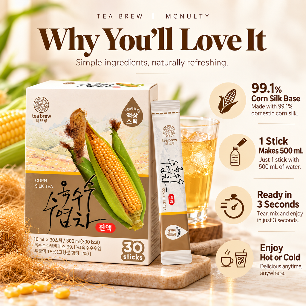 McNulty Tea Brew Korean Tea Concentrate Sticks (10mL × 30 Sticks)