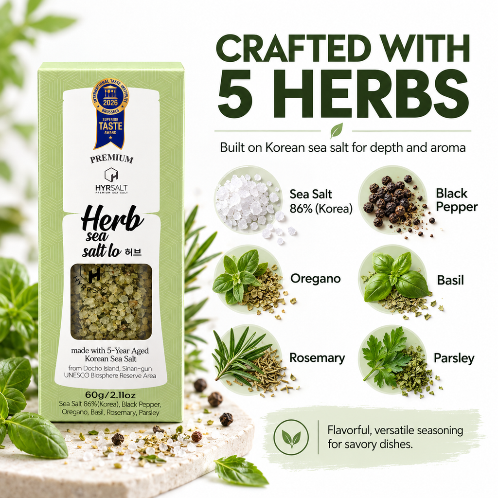 Premium Flavor Sea Salt Grinder - Herb (60g)