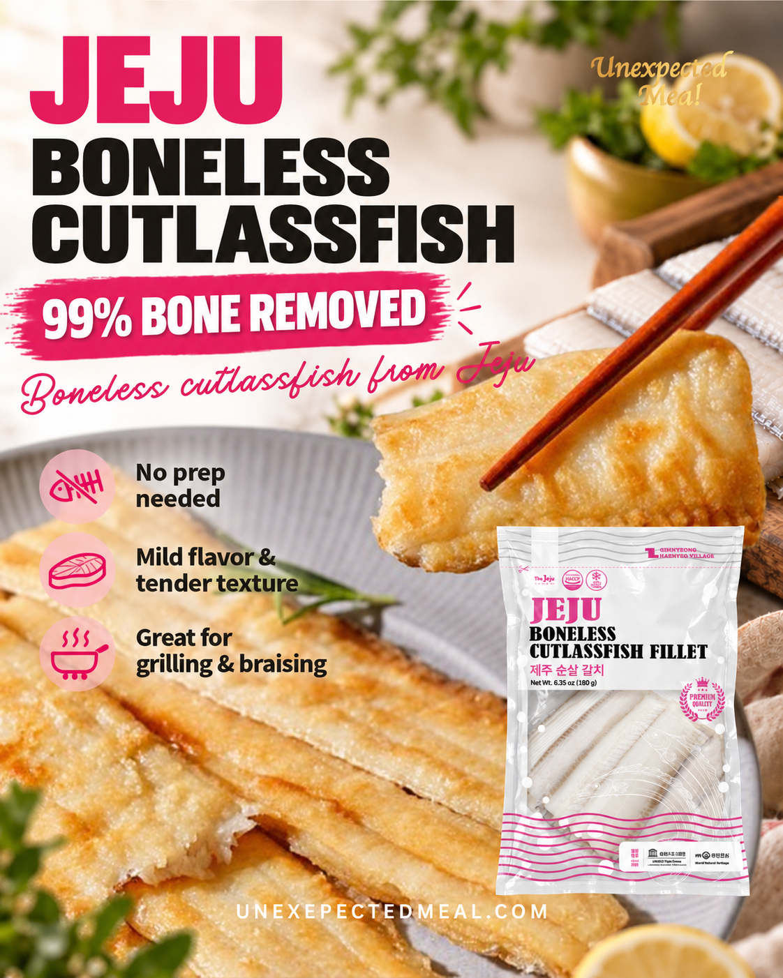 Jeju Boneless Cutlassfish Fillets