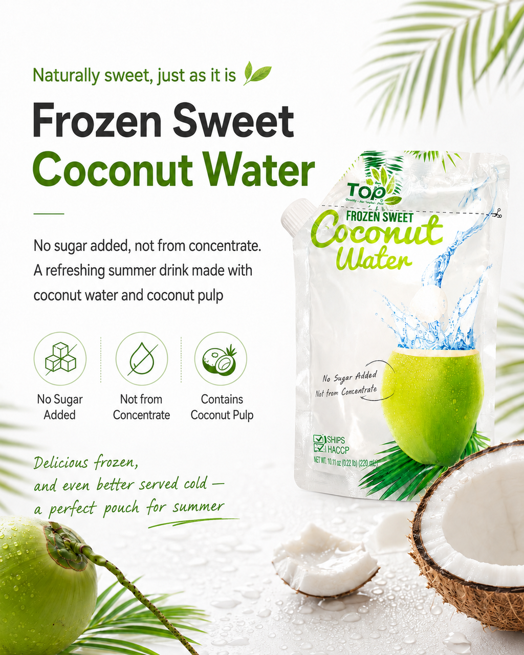 Frozen Sweet Coconut Water (220ml x 4pks)