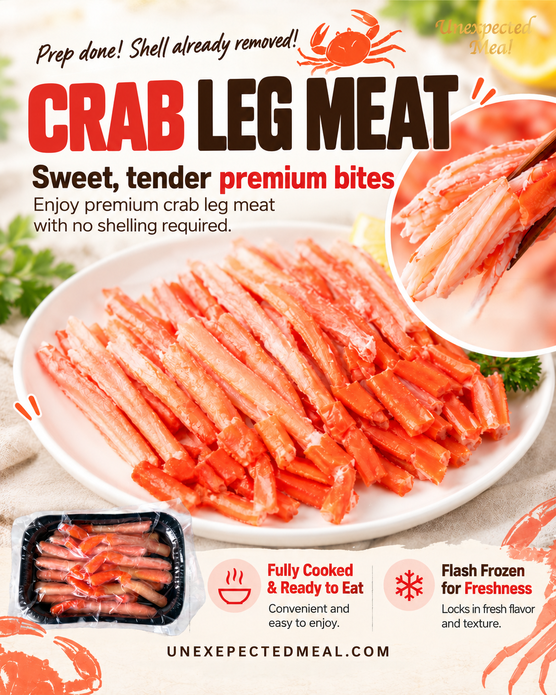 Crab Leg Meat (300g)