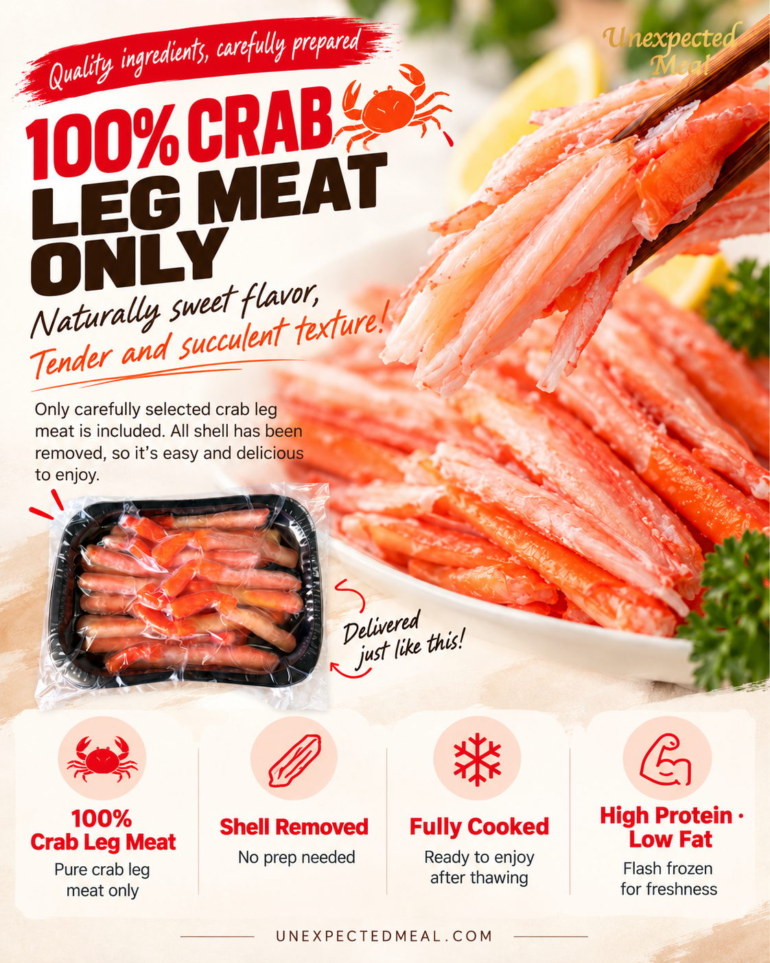 Crab Leg Meat (300g)