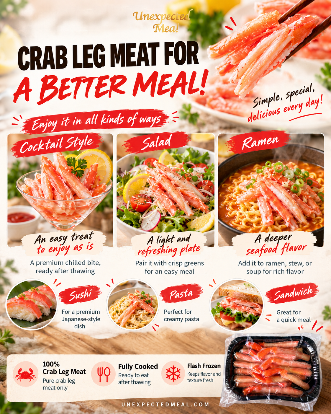 Crab Leg Meat (300g)