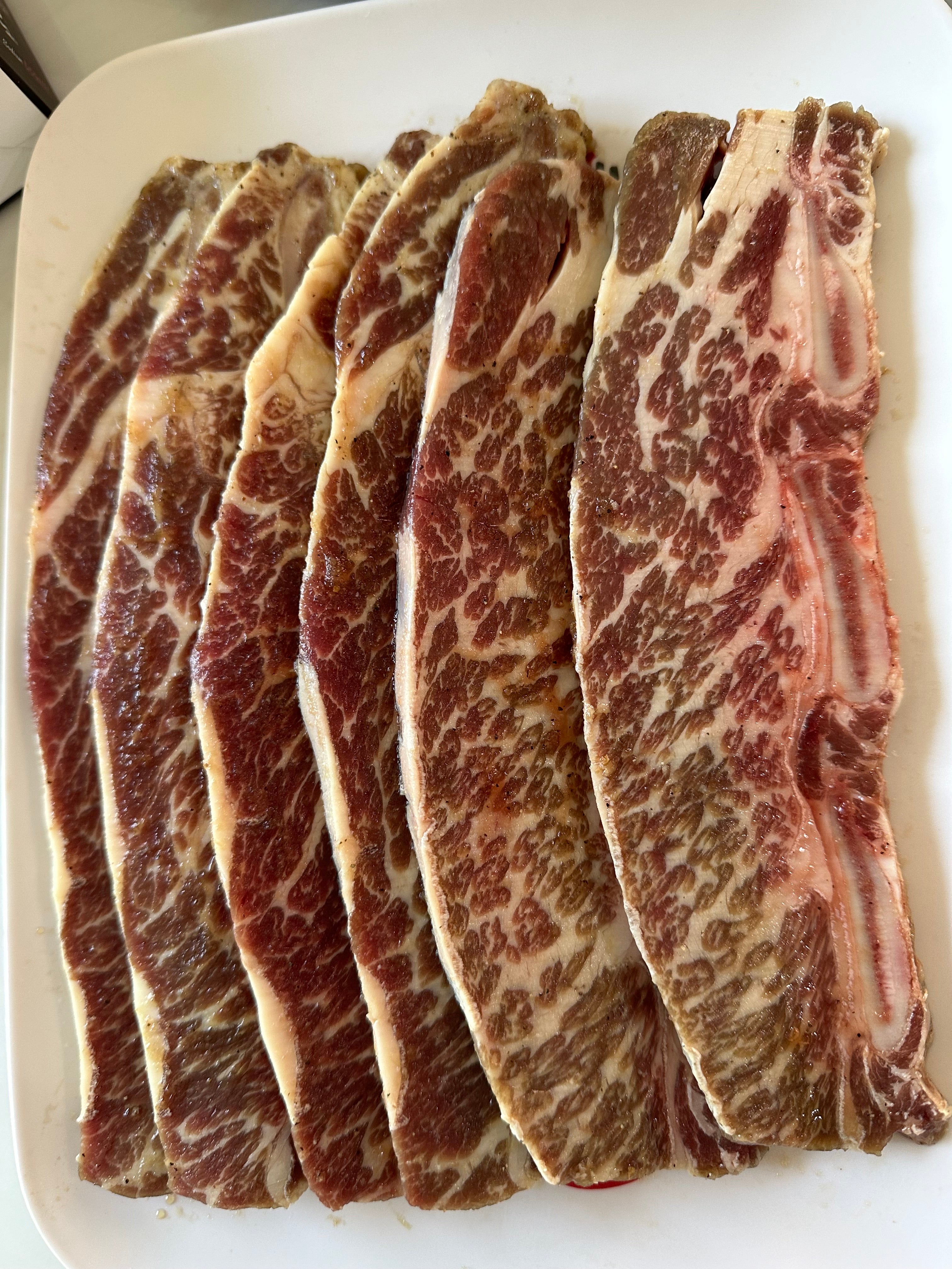 LA Galbi Center Cut Marinated Sliced Beef Short Rib (Avg. 2lb)