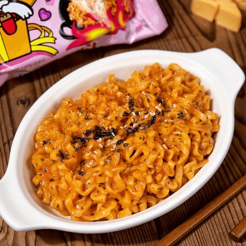 Buldak Spicy Ramen, Carbonara Hot Chicken Ramen, Korean Stir-Fried Instant Noodle, 5 Pack - Lets Eatscape