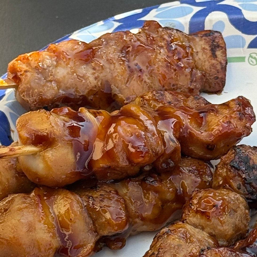 Teriyaki Green Onion Chicken Skewers 10pc (데리야끼)대파 닭다리꼬치 10개 - Lets Eatscape
