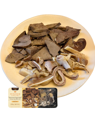 Boiled Pork Organs: Stomach, Ear, Heart, Liver (Frozen, 255g)