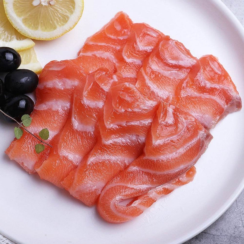 Kelp-Aged Flash-Frozen Salmon Sashimi from Korea (다시마숙성 급냉 연어회) - Lets Eatscape