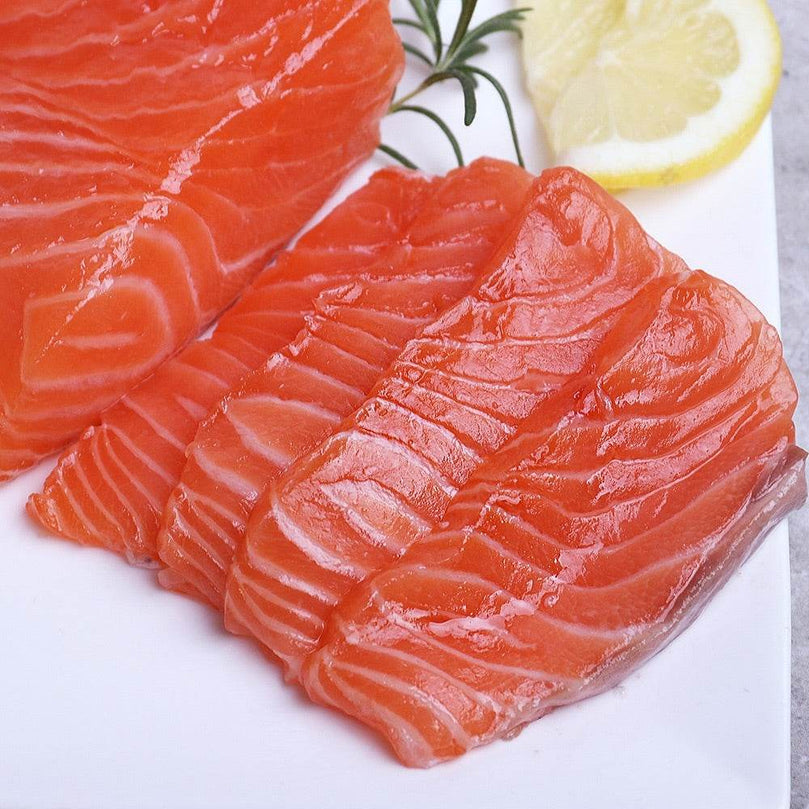 Kelp-Aged Flash-Frozen Salmon Sashimi from Korea (다시마숙성 급냉 연어회) - Lets Eatscape