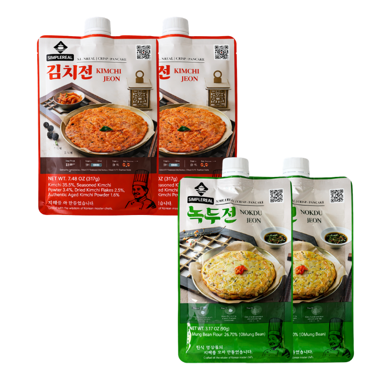 Crispy Kimchi Pancake Mix 2pks + Savory Mung Bean Pancake Mix 2pks