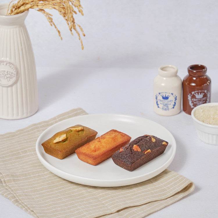 Gimpo Rice Flour Financier 10pc 김포금쌀 휘낭시에 (그린바나나 3,피칸초코3,플레인4) - Lets Eatscape
