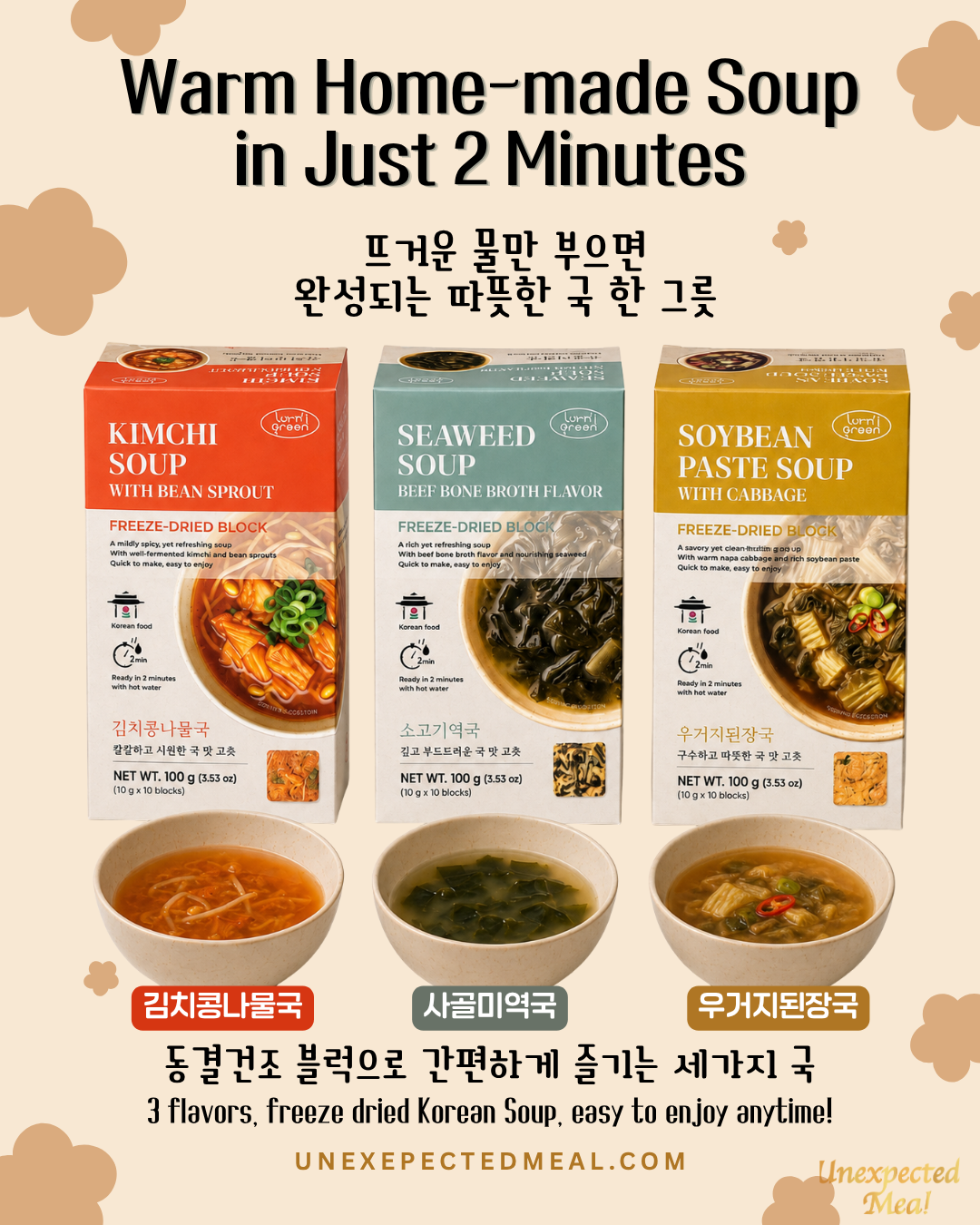동결건조 블럭국 (100g)