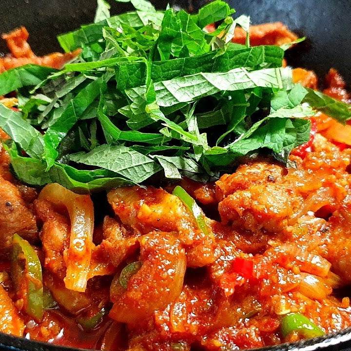 Spicy Stir-fried Duck (고추장 오리주물럭) - Lets Eatscape