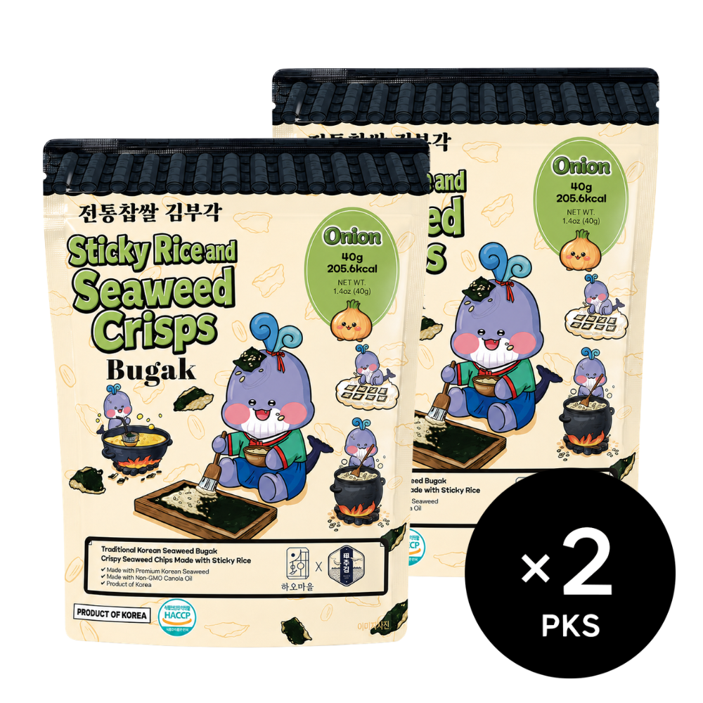 Hao Village Sticky Rice Seaweed Crisps (40g × 2pks)