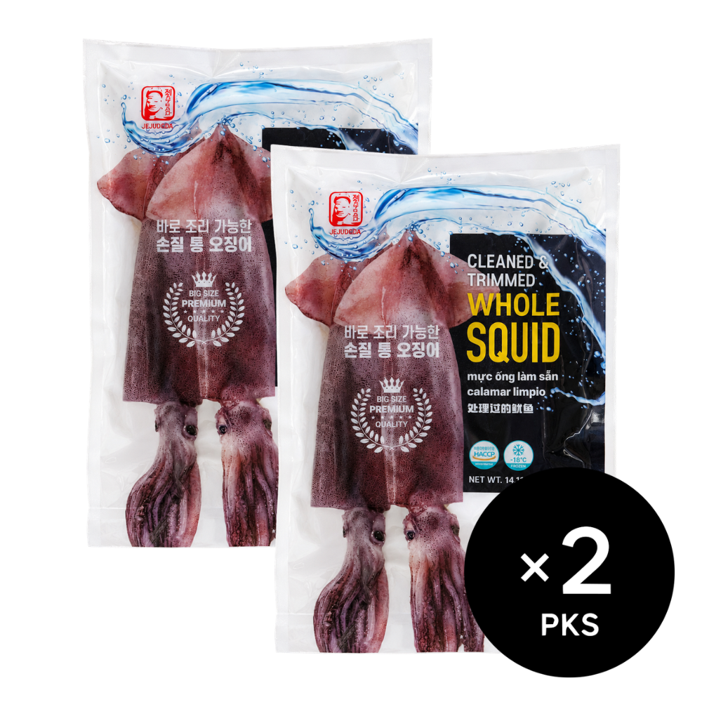 The Jeju Island Cleaned &amp; Trimmed Squid (400g × 2pks)