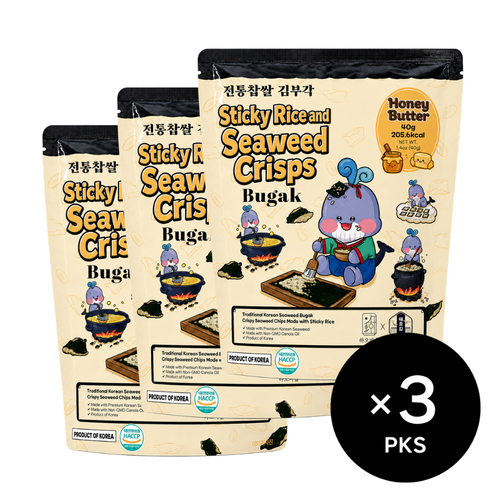 Hao Village Sticky Rice Seaweed Crisps (40g × 3pks)