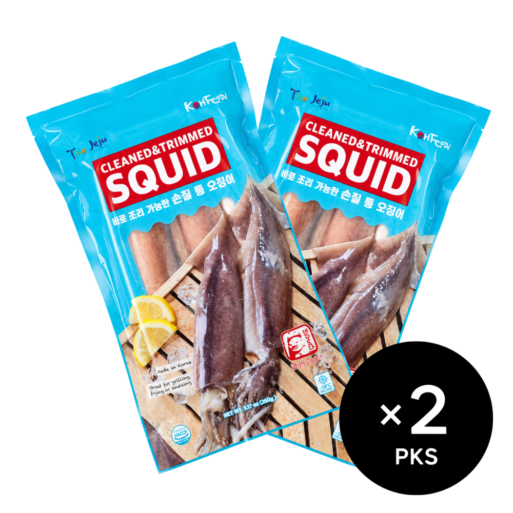The Jeju Island Cleaned &amp; Trimmed Squid (260g × 2pks)