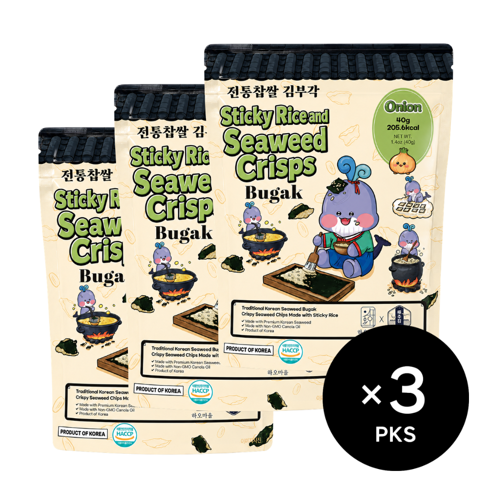 Hao Village Sticky Rice Seaweed Crisps (40g × 3pks)