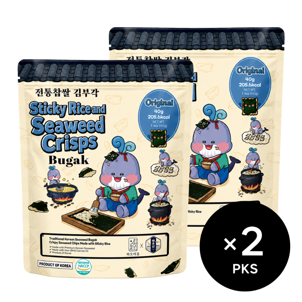 Hao Village Sticky Rice Seaweed Crisps (40g × 2pks)
