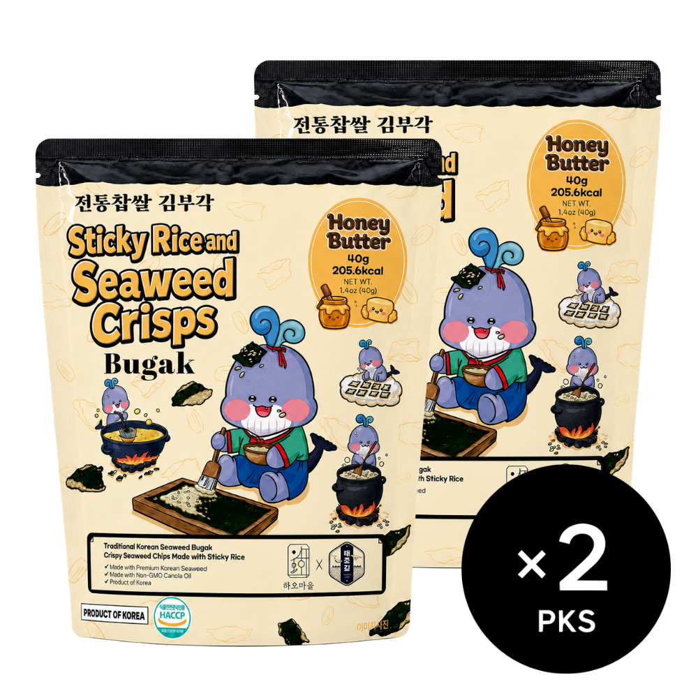 Hao Village Sticky Rice Seaweed Crisps (40g × 2pks)