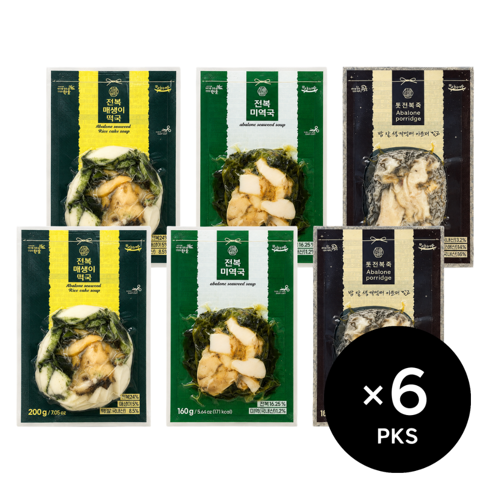 Premium Wando Abalone Ready-to-eat Variety 6pk Set