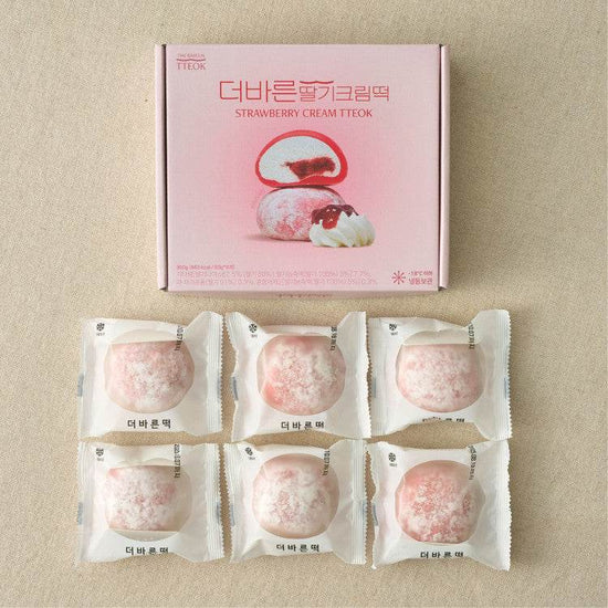 Strawberry Cream Mochi (딸기 크림모찌 6p 박스) - Lets Eatscape