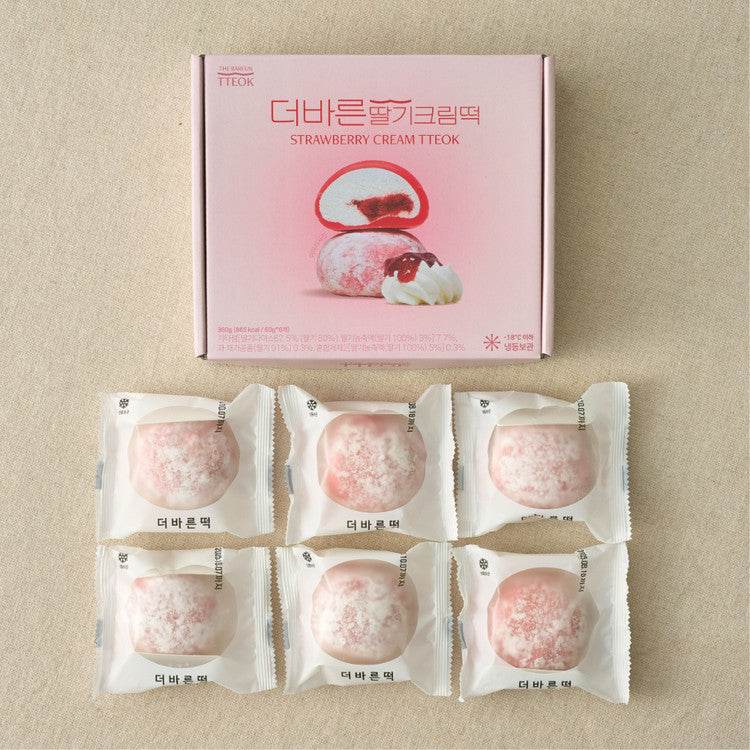 Strawberry Cream Mochi (딸기 크림모찌 6p 박스) - Lets Eatscape